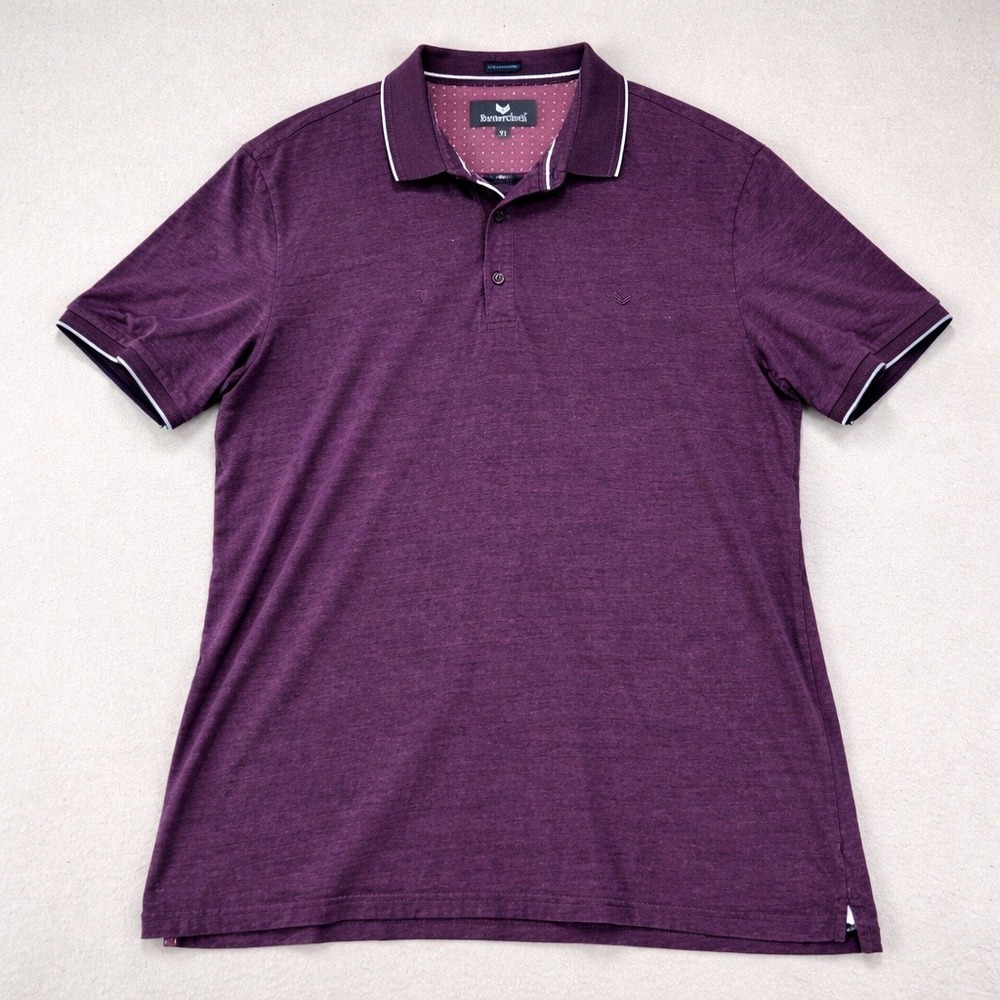 Buttercloth Icy Cotton Men’s XL Polo Shirt Short Sleeve Purple Butter Cloth